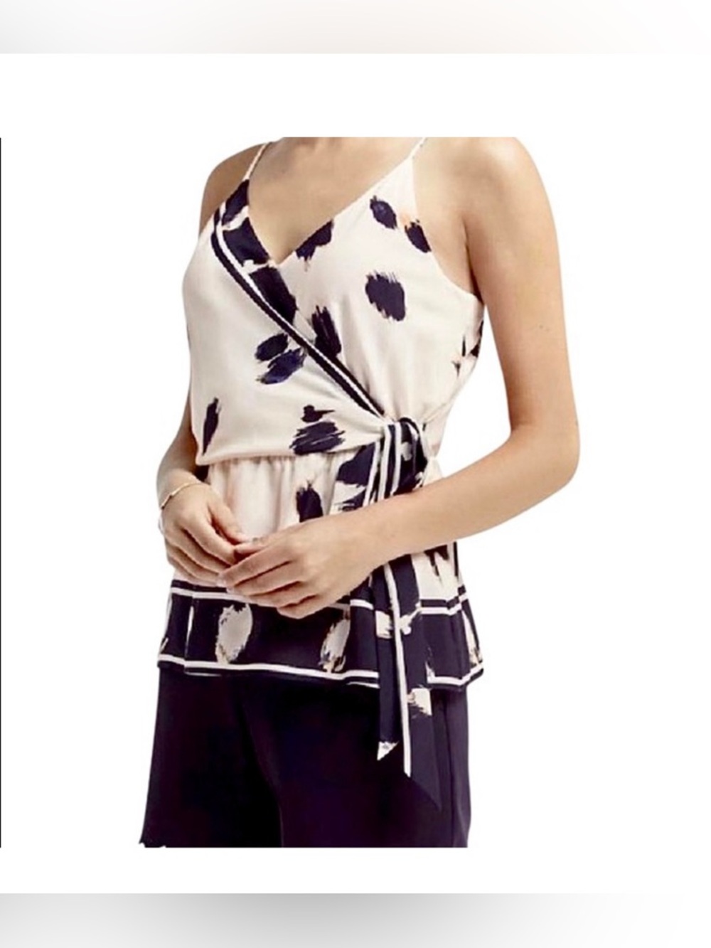 NWOT Banana Republic Floral
Print Wrap Tank Blouse. Sz: S